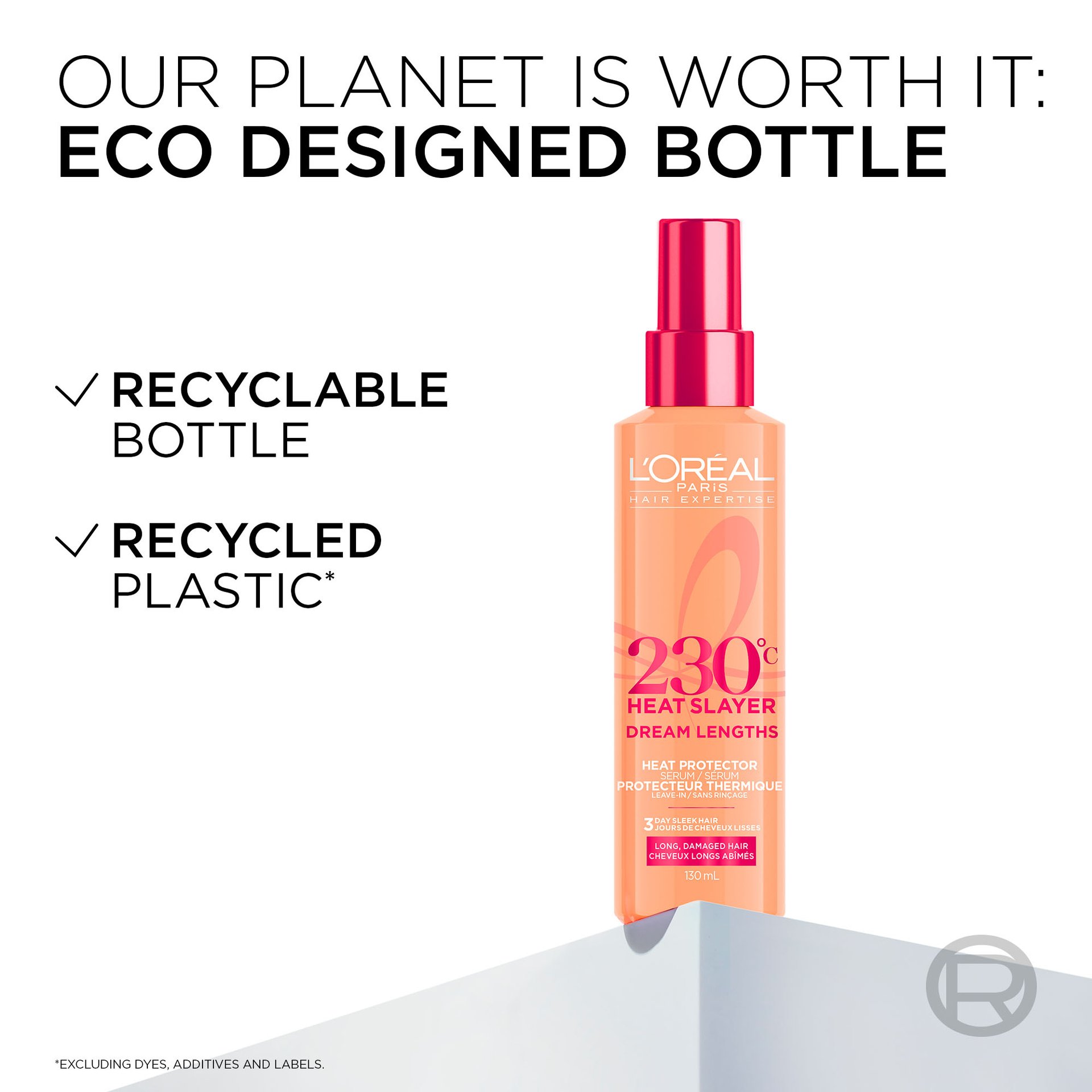 The heat slayer is made from a recycled bottle.